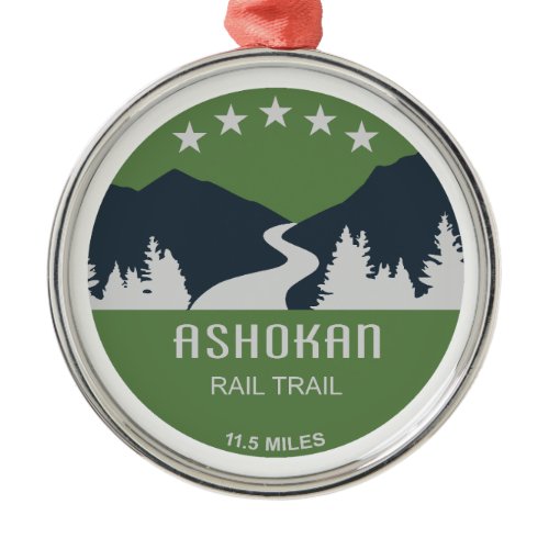 Ashokan Rail Trail New York Metal Ornament