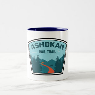 Ashokan Rail Trail New York Two-Tone Coffee Mug