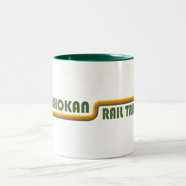 Ashokan Rail Trail New York Two-Tone Coffee Mug (Center)