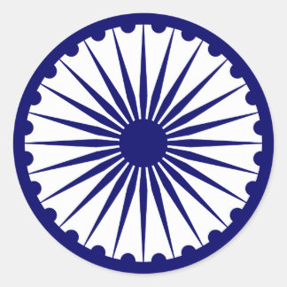 Ashoka's Dharma Chakra Classic Round Sticker