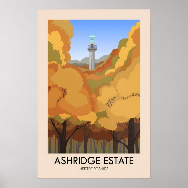 Ashridge Estate Travel Poster (Front)