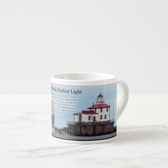 Ashtabula Harbor Light espresso mug (Front Right)