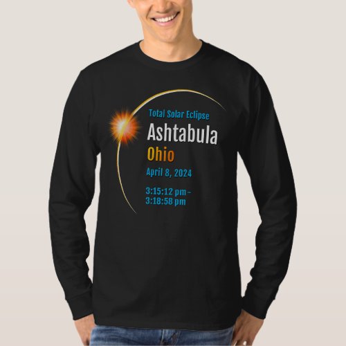 Ashtabula Ohio OH Total Solar Eclipse 2024 1 T_Shirt