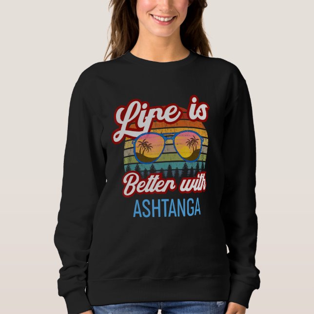 Ashtanga Yoga Vintage Sunset Ashtanga Teacher Begi Sweatshirt (Front)