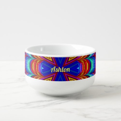 ASHTON 3D Glossy Multicoloured WOW Soup Mug