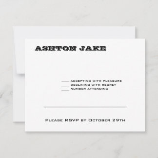 Ashton Bar Mitzvah RSVP Card