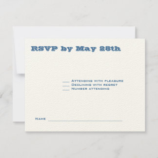 Ashton Bar Mitzvah Wedding RSVP 369 Card