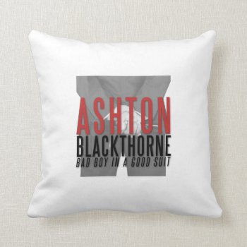 Ashton Blackthorne Pillow by Ash_Blackthorne at Zazzle