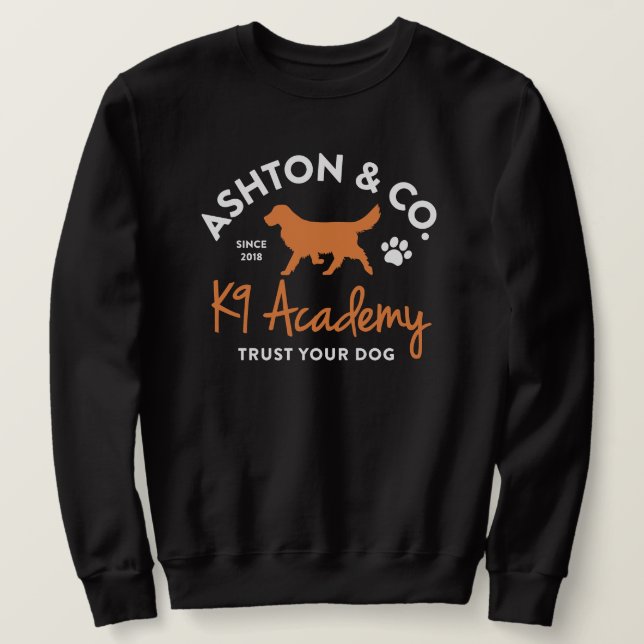 Ashton & Co. K9 Academy 2c Dark  Sweatshirt (Design Front)
