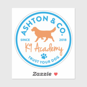 Ashton & Co. K9 Academy 2c Logo Light Sticker