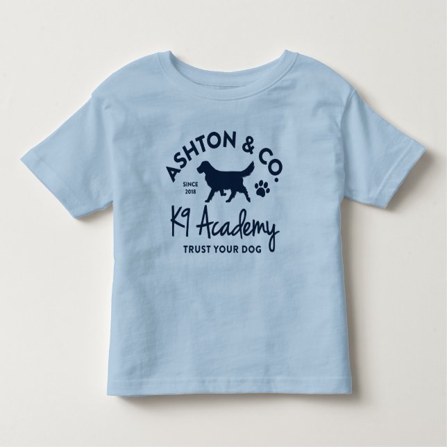 Ashton & Co. K9 Academy Logo Toddler T-shirt (Front)