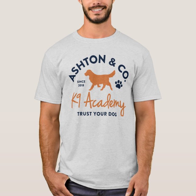 Ashton & Co. K9 Academy Two-Color Logo T-Shirt (Front)