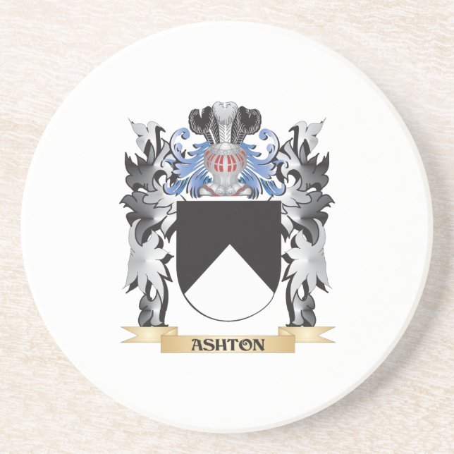 Ashton Coat of Arms - Family Crest Coaster (Front)