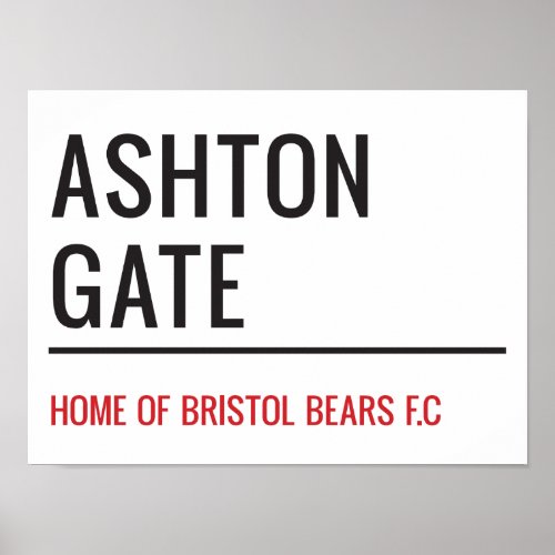 Ashton Gate Stadium Street Sign