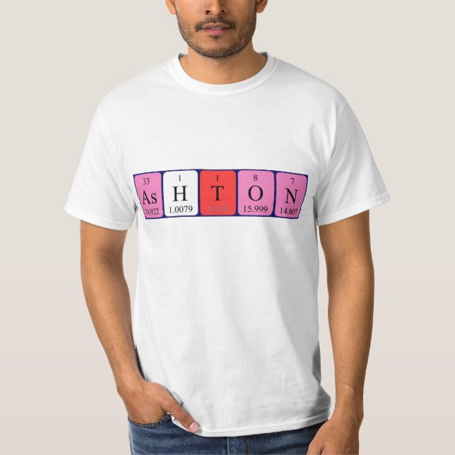 Ashton periodic table name shirt (Front)