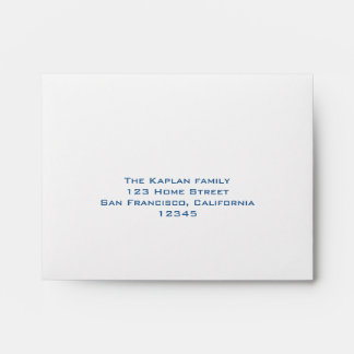 Ashton RSVP Bar Mitzvah Wedding Blue Lined Envelope