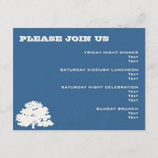Ashton Tree Bar Mitzvah Wedding Event Card