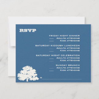 Ashton Tree Bar Mitzvah Wedding RSVP Card