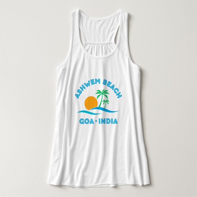 ASHWEM BEACH-GOA INDIA TANK TOP (Design Front)