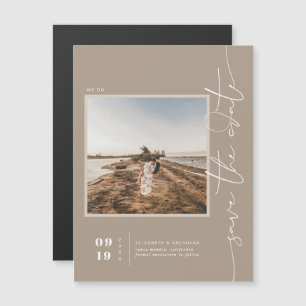 Ashwood   Modern Minimal Save the Date Photo Magnetic Invitation