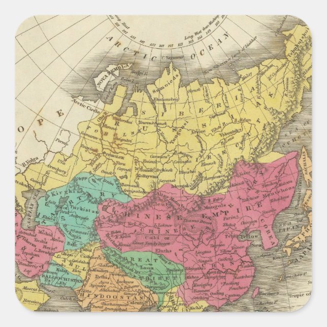 Asia 21 square sticker (Front)