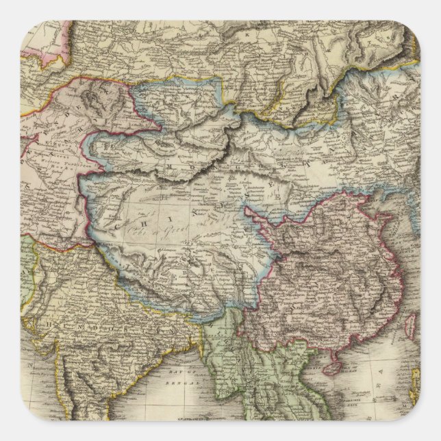 Asia 6 square sticker (Front)