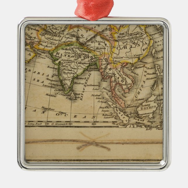 Asia, Africa Metal Ornament (Front)