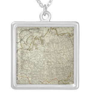Asia and its islands silver plated necklace