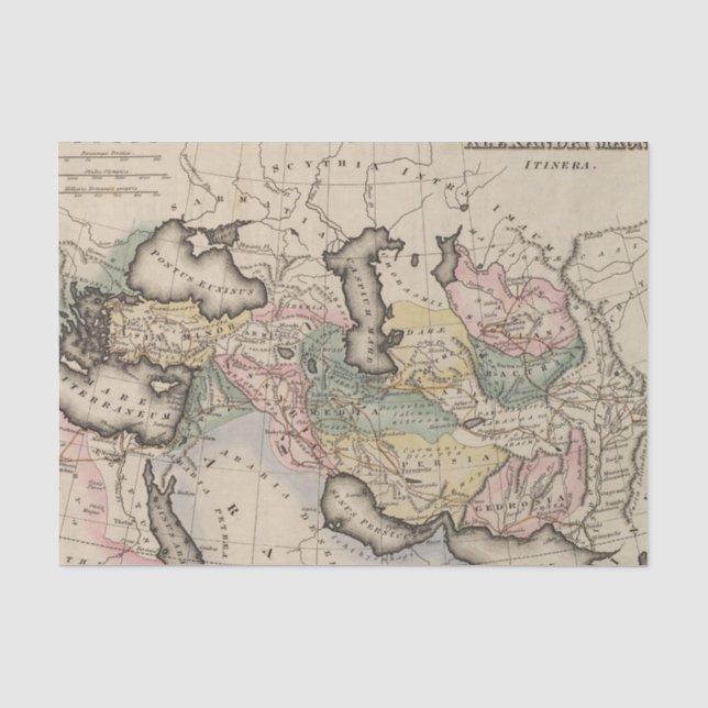 Asia Atlas Map Tissue Paper (Front)