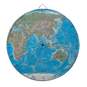Asia, Australia, and the World Map Dartboard