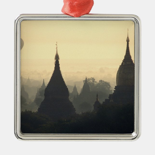 Asia, Burma, (Myanmar), Pagan (Bagan) Hot Air Metal Ornament (Front)