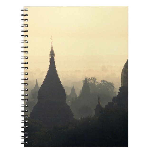 Asia, Burma, (Myanmar), Pagan (Bagan) Hot Air Notebook (Front)