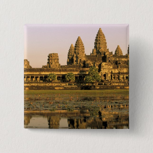 Asia, Cambodia, Siem Reap. Angkor Wat. Button (Front)