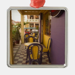 Asia, Cambodia, Siem Reap, coffee shop. Metal Ornament
