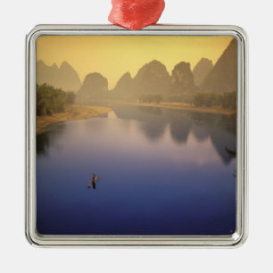 Asia, China, Guangxi Province, Yangshuo. Lone Metal Ornament