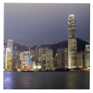 Asia, China, Hong Kong, city skyline and 2 Ceramic Tile