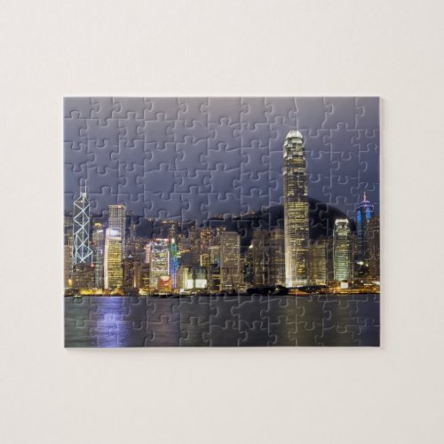Asia China Hong Kong city skyline and 2 Jigsaw Puzzle