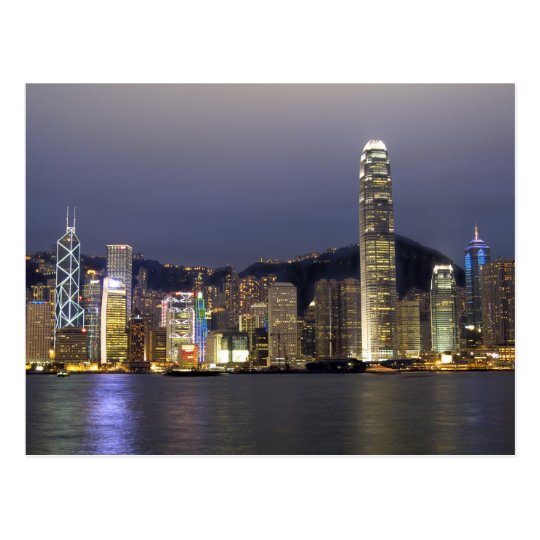 Asia, China, Hong Kong, city skyline and 2 Postcard
