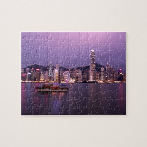 Asia China Hong Kong city skyline and Jigsaw Puzzle