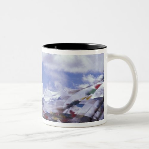 Asia China Tibet Tangla Pass Prayer flags Two_Tone Coffee Mug