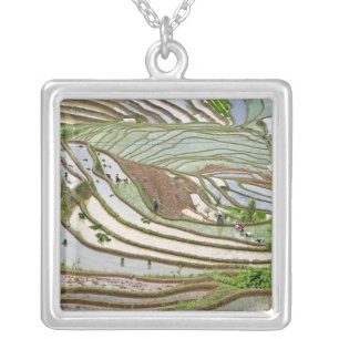 Asia, China, Yunnan, Jinping. Native Yi people Silver Plated Necklace
