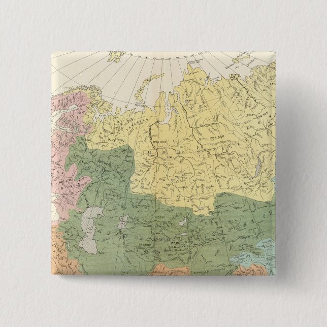 Asia, Europe river systems Pinback Button (Front)