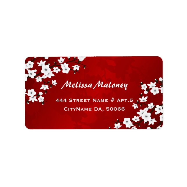 Asia Floral White Cherry Blossom Red Label (Front)