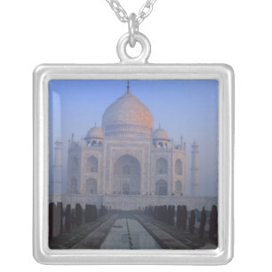 Asia; India; Agra. Taj Mahal. Silver Plated Necklace