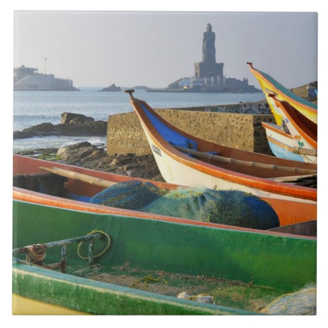 Asia, India, Tamil Nadu, Kanniyakumari 2 Ceramic Tile (Front)