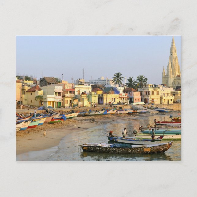 Asia, India, Tamil Nadu, Kanniyakumari Postcard (Front)