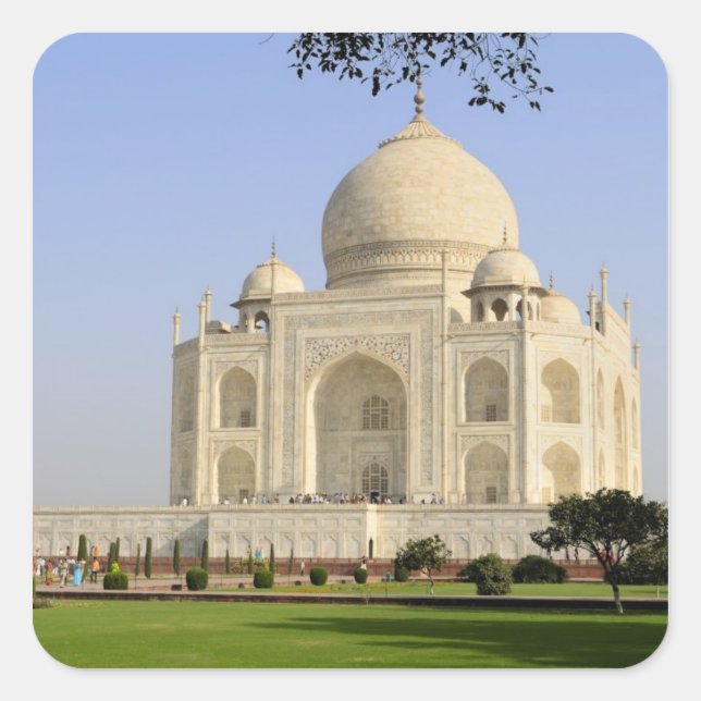 Asia, India, Uttar Pradesh, Agra. The Taj 7 Square Sticker (Front)