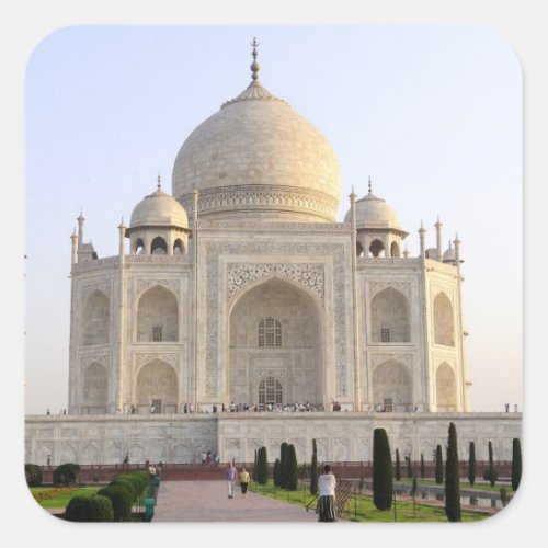 Asia India Uttar Pradesh Agra The Taj 8 Square Sticker