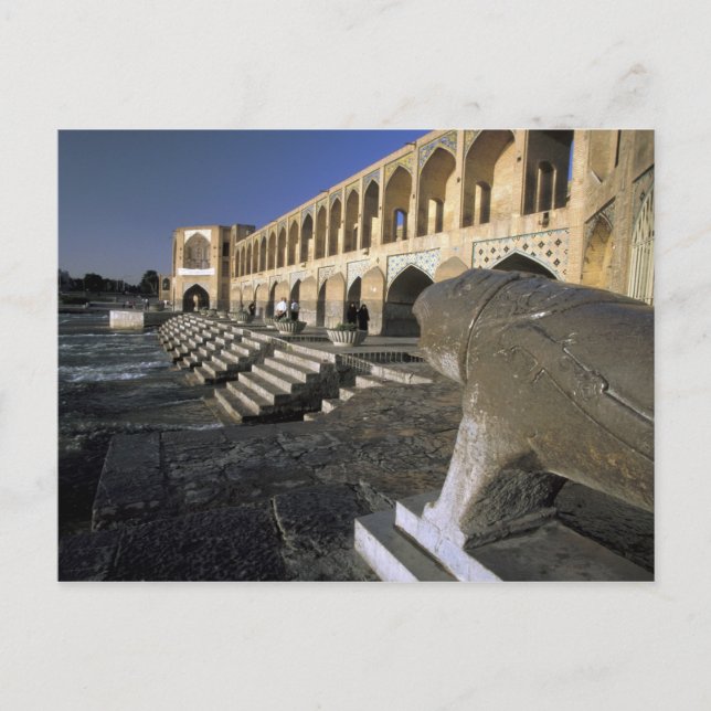 Asia, Iran, Isfahan. Pol-e Khaju Bridge. Postcard (Front)