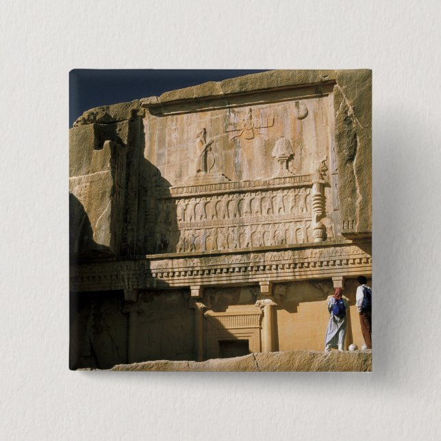 Asia, Iran, Persepolis.Tomb of Darius the Great. Pinback Button (Front)